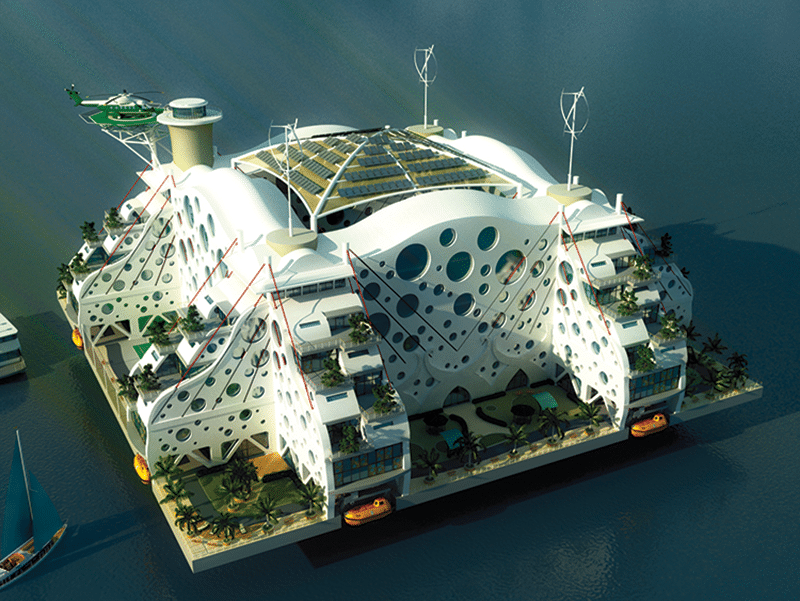 'Oasis of the Sea', a design submitted for the Seasteading Institute's design contest. Photo: The Seasteading Institute