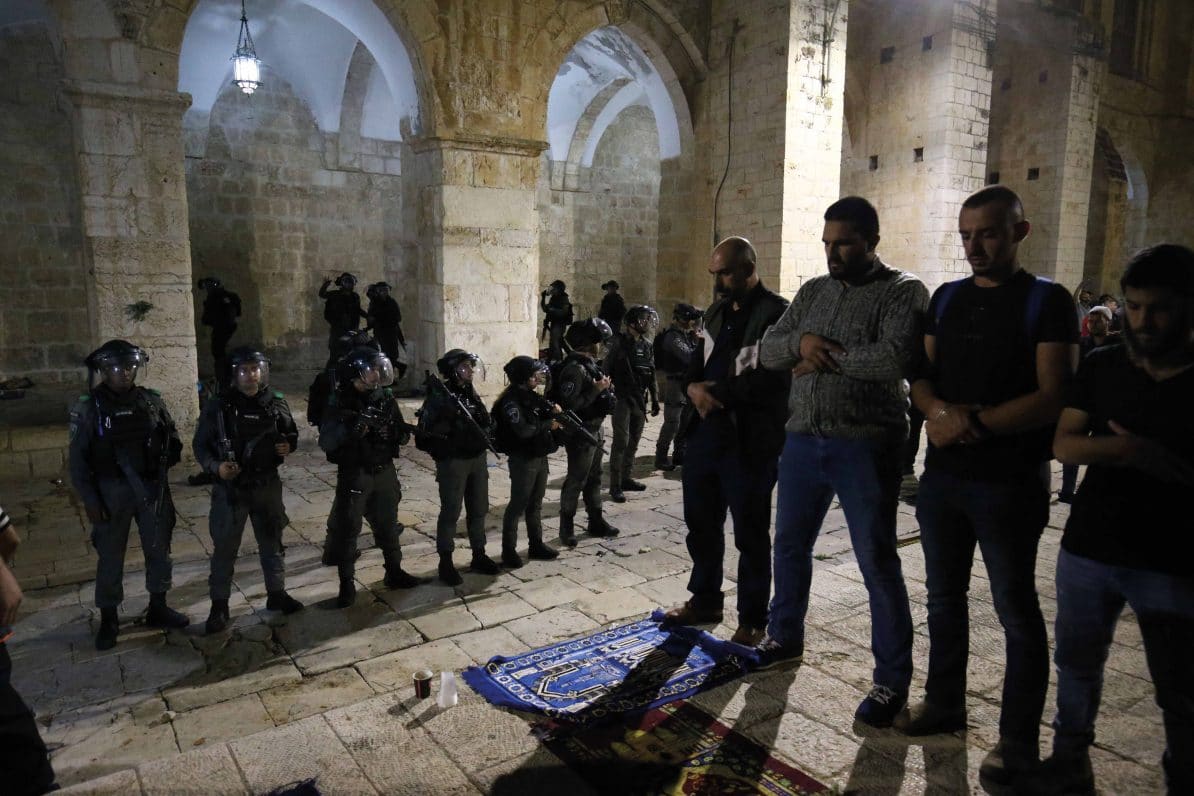 Israeli troops take control of Al Aqsa mosque in Jerusalem on 7th May 2021
